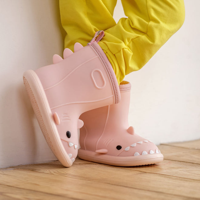 Kids Waterproof Shark Rain Boots