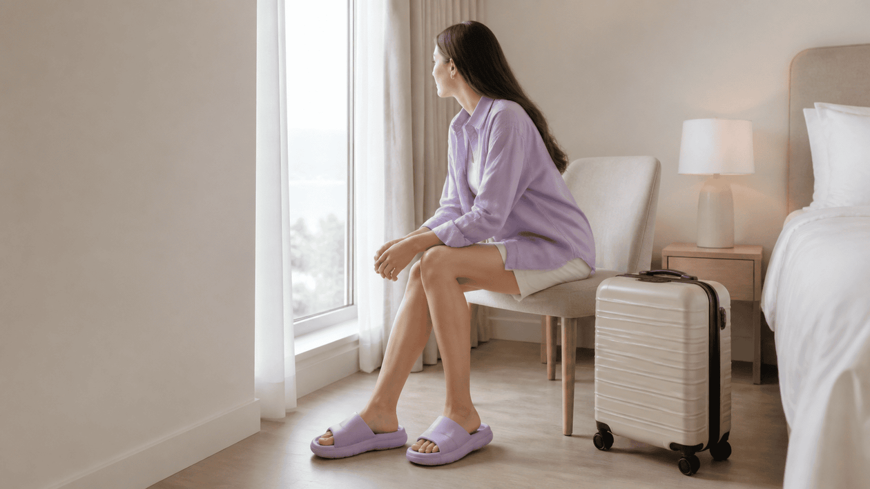 Grippy Outsole Slides for Indoor Standing and Walking