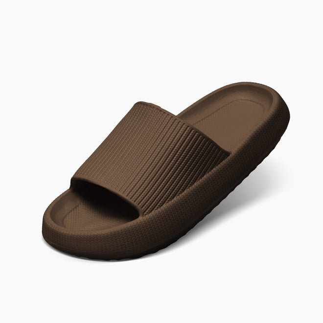 Mens Cushion Slides - Cloud Slides Mocha Brown mens